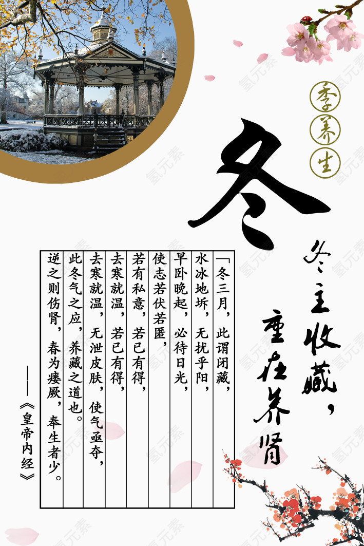 冬季养生海报图片