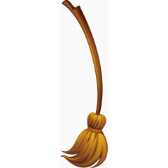 矢量创意设计一个魔法长柄扫帚图标