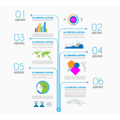 矢量商务时间轴图表