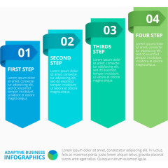 组合折纸效果信息图表