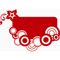 矢量红色框架插图