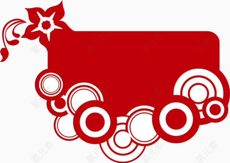 矢量红色框架插图