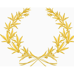 橄榄枝边月桂花环设计