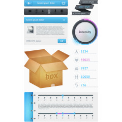 网页设计图表表格元素矢量图