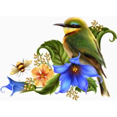 彩绘工笔花鸟画