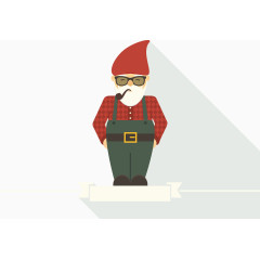 矢量时尚老爷爷