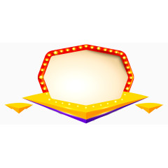 霓虹几何悬空展示台