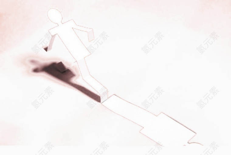 行前奔跑的白色纸人