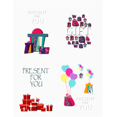 背景卡片文本丰富多彩的礼品