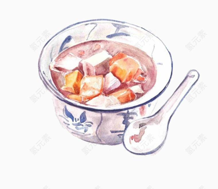 彩绘美味的红薯粥
