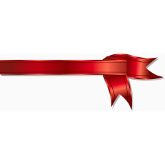 红色丝带装饰条矢量