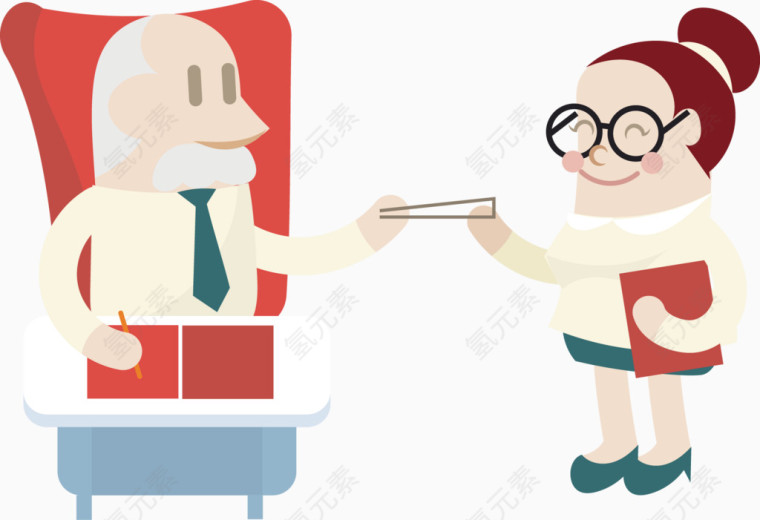 卡通商务人物元素