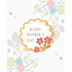 矢量花朵小清新背景素材