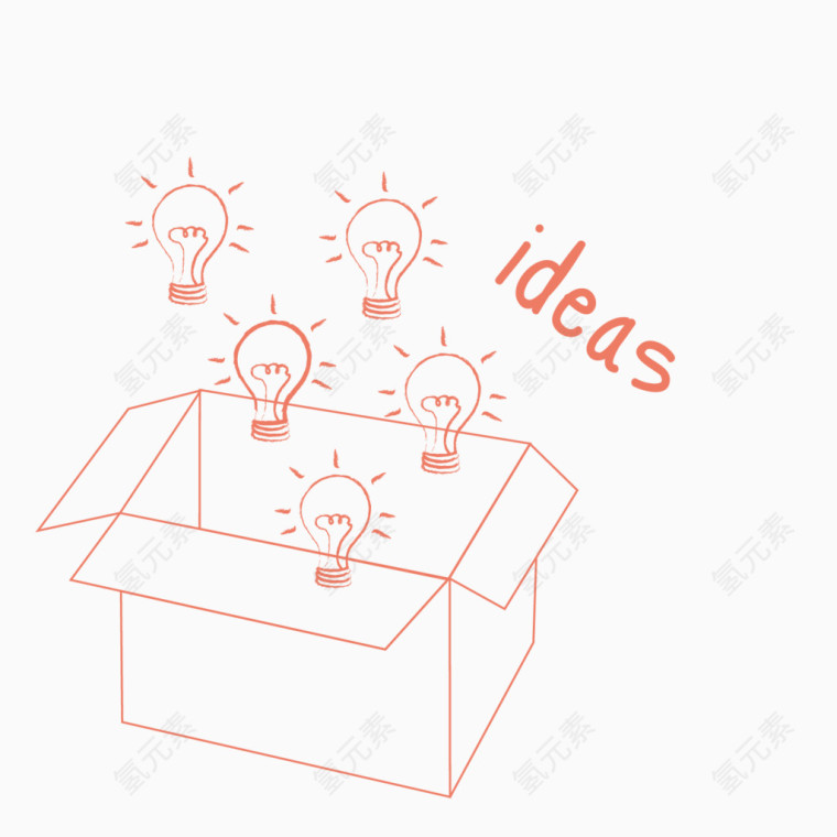 红色矢量ideas主意想法