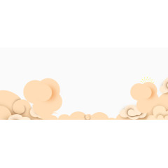 动感手工福气的云朵