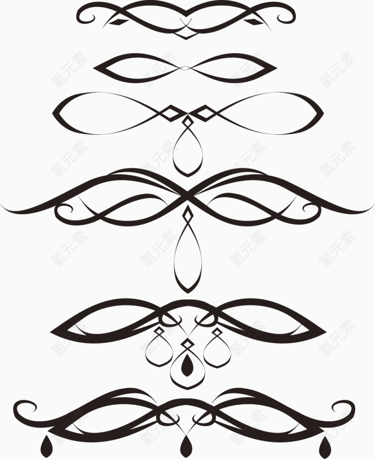 平面矢量装饰花纹素材