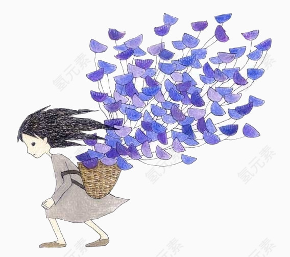 手绘风格人物