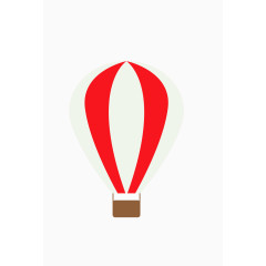 矢量彩条纹鲜艳热气球