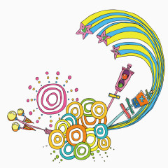 色彩绽放出星星