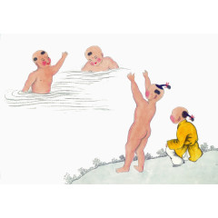 儿童玩水