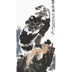 鹰免抠传统水墨画素材
