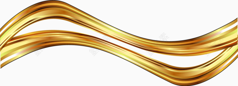 矢量金色曲线