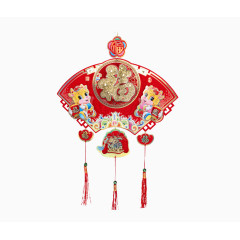 福扇形新年挂饰