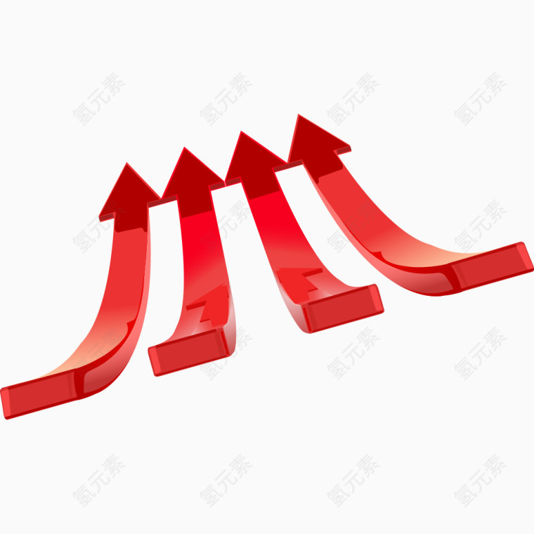 红色向上箭头