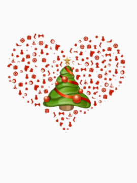 爱心圣诞树