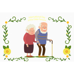 矢量老爷爷老奶奶
