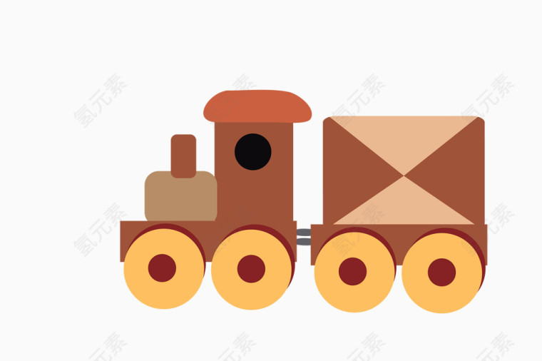 矢量彩色卡通小货车