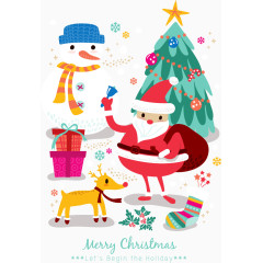 可爱圣诞节场景