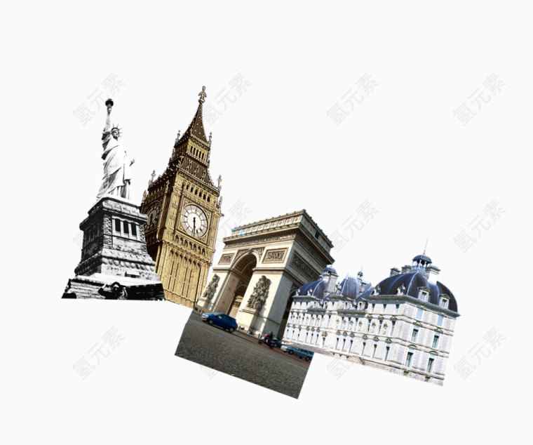 唯美中国风复古城市建筑