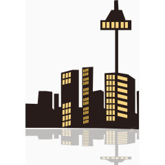 城市风光矢量图