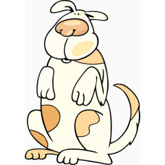 站立的斑点小狗