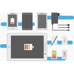 不同电量的电器显示状态