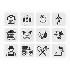 纯手绘农家可爱流行农民猪头