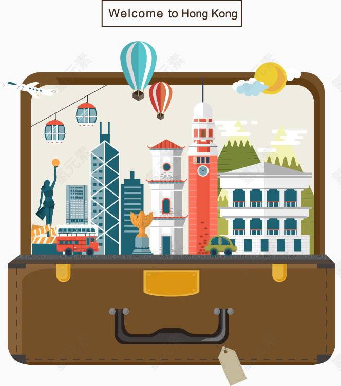 创意卡通旅游景点