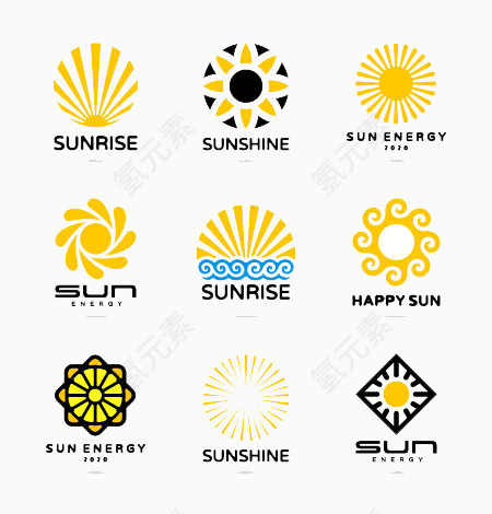开心夏日假期图标设计