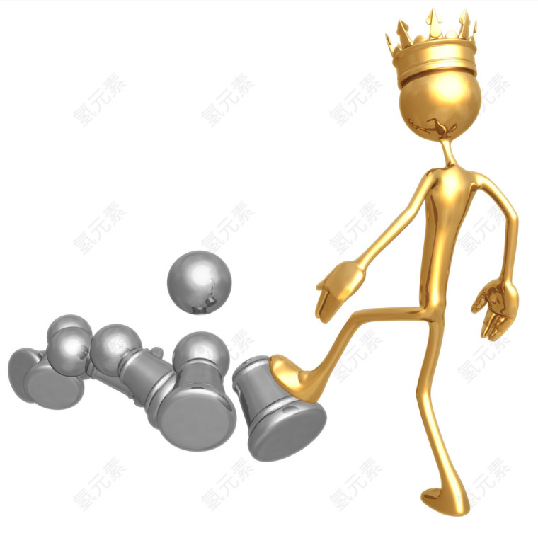 超清晰3D小金人