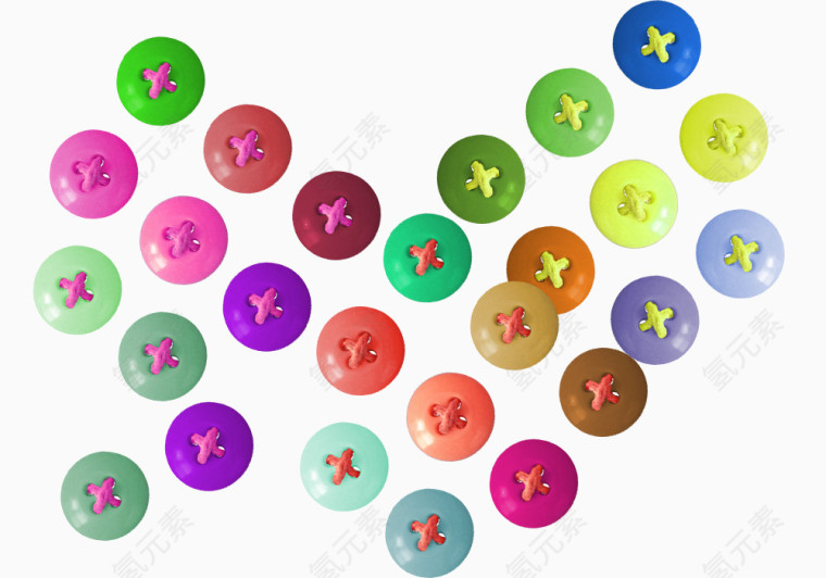 彩色十字扣素材