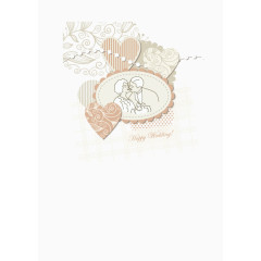 矢量元素婚礼标签背景