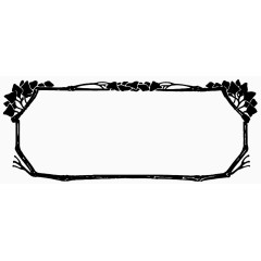 淡雅手绘花朵边框