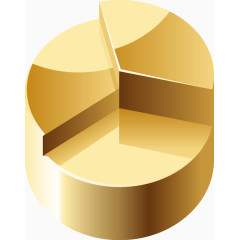 金黄色圆柱立体元素