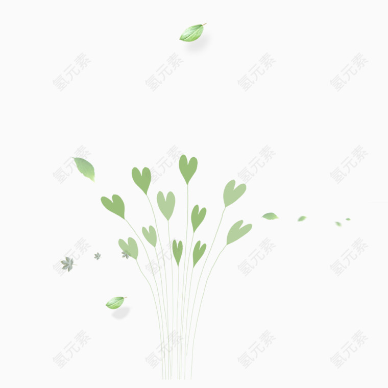 绿色现代植物装饰