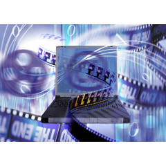 时尚科技未来感的炫彩地球背景图