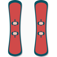 矢量红色滑板鞋造型