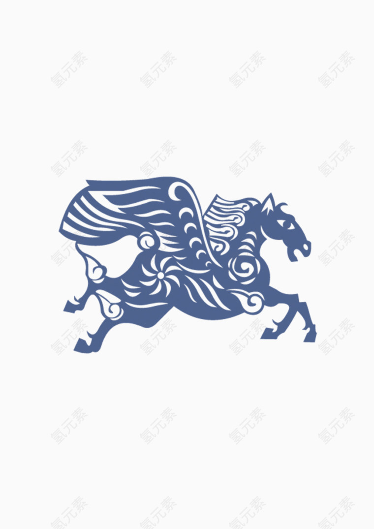 十二生肖剪纸之马