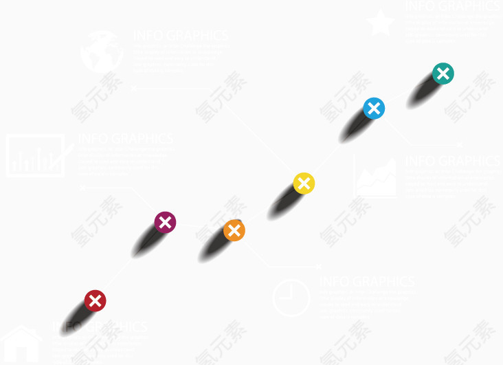 矢量线性流程图