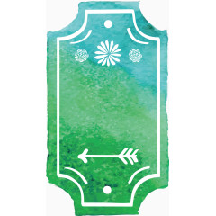 矢量创意设计圆形徽章绿色图